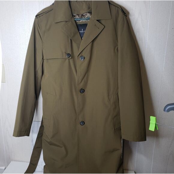 NWT London Fog ladies olive green button up trench coat jacket size small - Picture 11 of 12